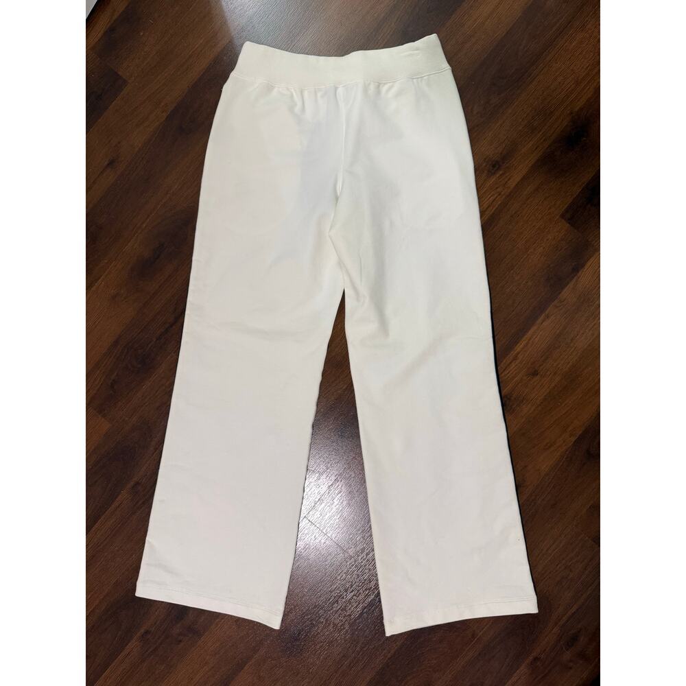 Ralph Lauren NWT Women's Tennis US Open Wide Leg Sweatpants White Sz L - Picture 2 of 9